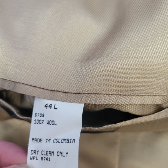 Oscar De La Renta Wool Tweed Brown Houndstooth Blazer Jacket With Pocket Square - Picture 11 of 11